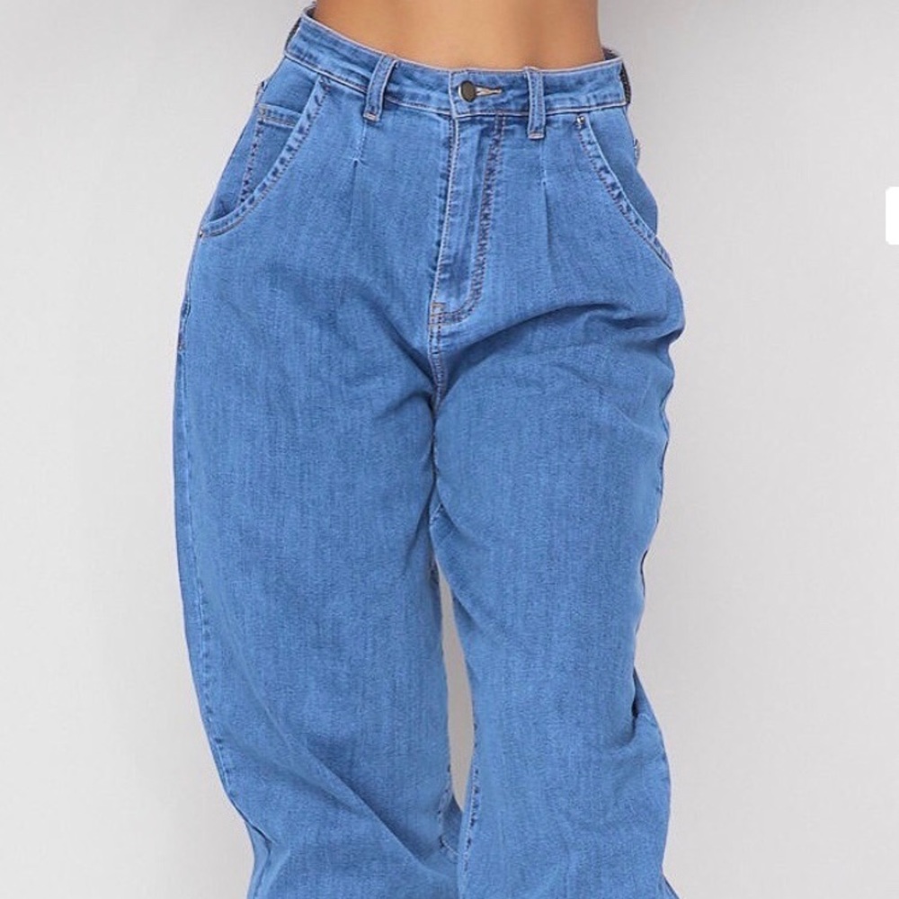 Denim Pants with Rhinestone Ankle Belt